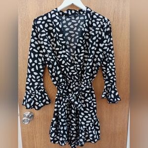 Boohoo Frill Hem Wrap Dress Sundress